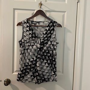 Petite M print blouse/tank